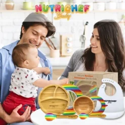 NutriChef Rainbow Dinnerware Set With Bibs For Kids -Kiddo Land Store GUEST 6b7b56d9 75de 43a7 ba9b 735e660f72f6