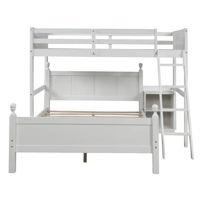 Twin Over Full Loft Bed With Cabinet - ModernLuxe 6 Twin Over Full Loft Bed With Cabinet - ModernLuxe - Image 4