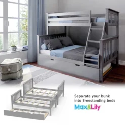 Max & Lily Twin Over Full Bunk Bed With Trundle Bed -Kiddo Land Store GUEST 7107b11a 0578 4ef4 84f0 e67a56392a17