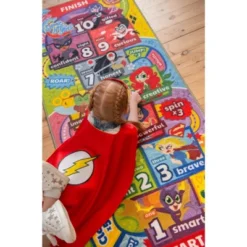 KC CUBS | DC Super Hero Girls Kids Hopscotch Number Counting Educational Learning & Game Play Nursery Bedroom Classroom Rug Carpet, 2' 7" X 6' 0" -Kiddo Land Store GUEST 732ef2a3 2c91 4b52 9d1a 55240b849195