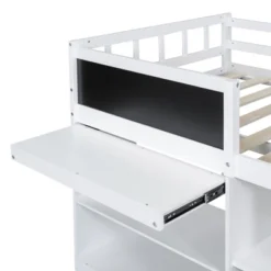 Twin Size Low Loft Bed With Rolling Desk, Shelves And Drawers - ModernLuxe -Kiddo Land Store GUEST 759552ff 7ff5 43c8 b3ae a76ce2cf790f