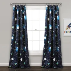 Universe Room Darkening Window Curtain Panels Navy - Lush Décor -Kiddo Land Store GUEST 7607c40a 864a 42e5 9e24 0a98ad19b912