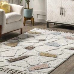 Zende Colorful Stones Kids Tassel Area Rug -Kiddo Land Store GUEST 765efeee aa56 4643 89a9 f4617eb6612b