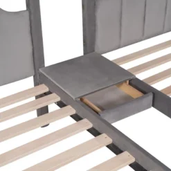 Full Over Twin & Twin Bunk Bed, Velvet Triple Bunk Bed With Drawers And Guardrails-ModernLuxe -Kiddo Land Store GUEST 7b7a0353 7fa1 44c8 bdd6 387512f25c39