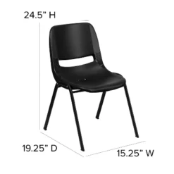 Emma And Oliver Kid's Black Ergonomic Shell Stack Chair - Black Frame And 14"H Seat 13 Emma And Oliver Kid's Black Ergonomic Shell Stack Chair - Black Frame And 14"H Seat -Kiddo Land Store GUEST 7e590dd6 105f 4bd1 a345 c47ac26cbe85