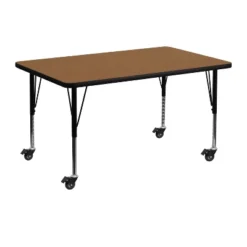 Flash Furniture Mobile 30''W X 48''L Rectangular Thermal Laminate Activity Table - Height Adjustable Short Legs -Kiddo Land Store GUEST 80c29339 9053 447c b285 1c1e04dcd0f4