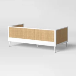 Rattan And Wood Kids' Daybed White - Pillowfort™ -Kiddo Land Store GUEST 8444560c 58cf 4c96 81de faa1dbba6859