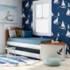 Twin Collindale Boat Design Kids' Bed With Trundle White/Oak - MiBasics -Kiddo Land Store GUEST 851b5b53 a0d7 4f86 b81c a3f60263837a