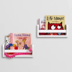 2pk Kids' 10" Floating Wall Mount Bookshelf Set White - RiverRidge Home 21 2pk Kids' 10" Floating Wall Mount Bookshelf Set White - RiverRidge Home -Kiddo Land Store GUEST 8b353deb c435 49e3 945b 53a50b64a006