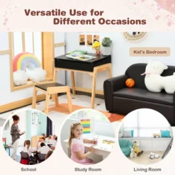 Costway Kids Table & Chair Set Wooden Activity Art Study Desk W/Storage Space 20 Costway Kids Table & Chair Set Wooden Activity Art Study Desk W/Storage Space -Kiddo Land Store GUEST 8c68b25b 7c7a 4274 9b9d 8d88341b96b9