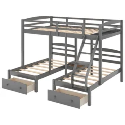 Full Over Twin & Twin Bunk Bed, Gray - ModernLuxe 15 Full Over Twin & Twin Bunk Bed, Gray - ModernLuxe -Kiddo Land Store GUEST 8fc2aee3 5261 4055 ba68 57656ba27b87