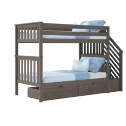 Max & Lily Twin Over Twin Staircase Bunk Bed With Storage Drawers -Kiddo Land Store GUEST 94a8c9ba c53d 4d53 bfba b23e6bad5ee0