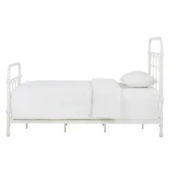 Twin Caledonia Metal Bed Antique White - Inspire Q -Kiddo Land Store GUEST 94e76ec4 042c 4d4c a56f 077df43a42e4