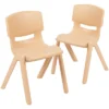 Emma And Oliver 2 Pack Plastic Stack School Chair With 13.25"H Seat, K-2 School Chair