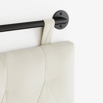 Full/Queen Remi Diamond Button Tufted Headboard Cloud White - Nathan James 5 Full/Queen Remi Diamond Button Tufted Headboard Cloud White - Nathan James - Image 4