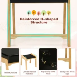 Costway Kids Table & Chair Set Wooden Activity Art Study Desk W/Storage Space 21 Costway Kids Table & Chair Set Wooden Activity Art Study Desk W/Storage Space -Kiddo Land Store GUEST 97688a08 4c39 4cdf 96a0 46d6b24661b3
