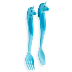2pc Plastic Unicorns Utensil Set - Dinneractive -Kiddo Land Store GUEST 988cf864 c802 4edf 8623 46cc7b4fab79