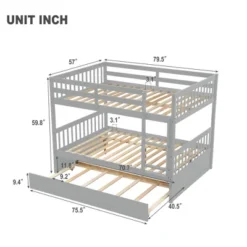 Full Over Full Bunk Bed With Trundle Bed And Ladder-ModernLuxe -Kiddo Land Store GUEST 99f2ed18 e194 41ae 8ca1 2ab5687f2660