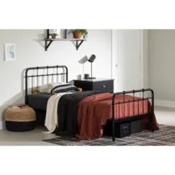 Vito Metal Complete Bed Pure Black - South Shore 11 Vito Metal Complete Bed Pure Black - South Shore -Kiddo Land Store GUEST 9c75b211 eb99 4385 8fef acf21fc0a6ce