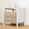 Munich 2 Drawer Nightstand - White/Soft Elm - South Shore -Kiddo Land Store GUEST 9fe18016 8c24 4ce5 bfbb 8da3d93d4a22