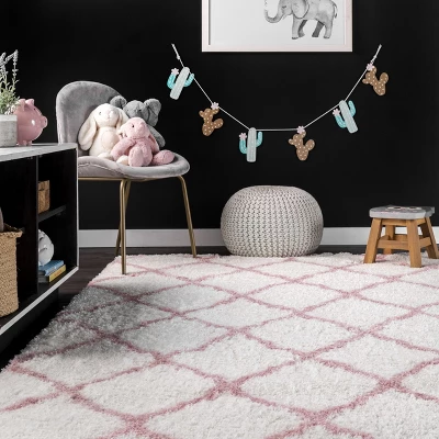 NuLOOM Nelda Trellis Kids Shag Area Rug 9 NuLOOM Nelda Trellis Kids Shag Area Rug - Image 7