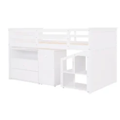 Twin Size Low Loft Bed With Storage Steps And Portable Desk-ModernLuxe -Kiddo Land Store GUEST a7932844 887a 4906 b773 0cb8bd22cdfd