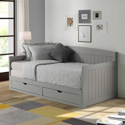 King Harmony Daybed With Conversion Dove Gray - Alaterre Furniture 11 King Harmony Daybed With Conversion Dove Gray - Alaterre Furniture - Image 9