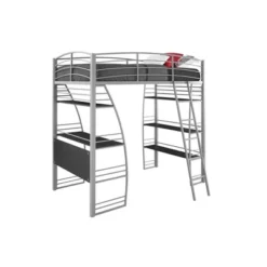 Andy Metal Loft Bed With Integrated Desk And Shelves - Room & Joy -Kiddo Land Store GUEST a81ddca4 c0f7 43fa 9b27 b3004b39cafa