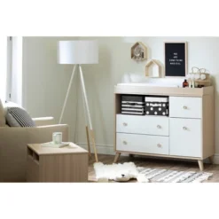 Yodi 2 Drawer Nightstand Soft Elm/White - South Shore -Kiddo Land Store GUEST a9755bae 4bbf 4c96 bef8 1f628cfd7501