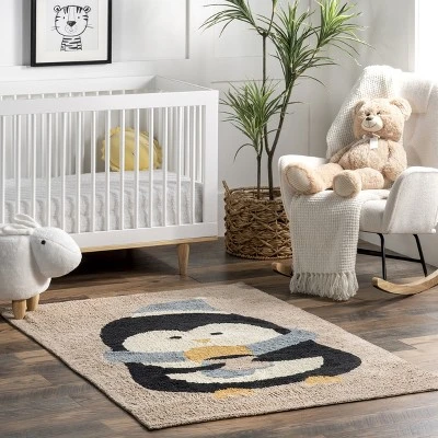 NuLOOM Mosby Penguin Machine Washable Kids Area Rug 3 NuLOOM Mosby Penguin Machine Washable Kids Area Rug
