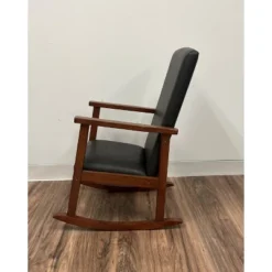 Kids' Rocking Chair With Fully Upholstered Seat And Seat Back Gray - Gift Mark