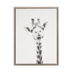 24" X 18" Giraffe Framed Canvas Art - Uniek -Kiddo Land Store GUEST ae5c3e47 568f 4d4e 9651 e8f57736ba9c