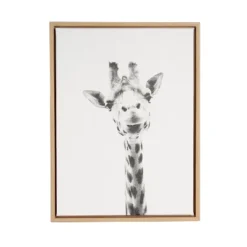 24" X 18" Giraffe Framed Canvas Art - Uniek -Kiddo Land Store GUEST af26997e 278b 4f4e 91a9 7fe5a49a59ba