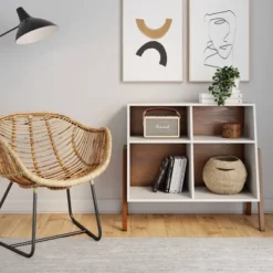 Telos Matte Walnut Storage Unit White - Nathan James -Kiddo Land Store GUEST b1511fcc 4249 41b4 9bf5 23528478079d