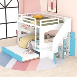 Full Over Full Bunk Bed With Trundle, Stairs, Ladders And Storage Cabinet-ModernLuxe -Kiddo Land Store GUEST b522b930 ba80 436c 8ecc 7831bebad229