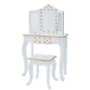 Fashion Polka Dot Gisele Play Vanity Set With Led Mirror White/Gold - Teamson Kids