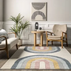 NuLOOM Jerri Double Half Rainbow Kids Area Rug -Kiddo Land Store GUEST bc83c71e e7d2 4ae5 86f0 2e645398e5f6