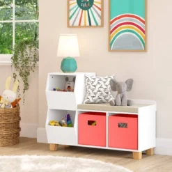 Kids' Catch-All Storage Bench White - RiverRidge Home -Kiddo Land Store GUEST be10c56d 1d04 409f 8207 9a8eb6452acb