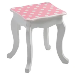 Polka Dot Fashion Prints Vanity Table & Stool Set Pink - Teamson Kids -Kiddo Land Store GUEST bec6bb26 3e7f 4cf6 926c 5346cfb0e3a8