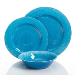 Gibson Studio California Mauna 12 Piece Assorted Crackle Decal Melamine Dinnerware Set -Kiddo Land Store GUEST bed775b4 7689 40e9 a700 d39c67daf457