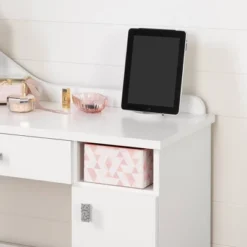 Tiara Makeup Desk Pure White - South Shore 17 Tiara Makeup Desk Pure White - South Shore -Kiddo Land Store GUEST c1981a5b 7efb 4c37 aff9 f26f2d39460e