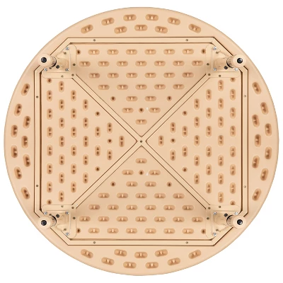 Emma And Oliver 45" Round Natural Plastic Height Adjustable Activity Table - School Table For 4 8 Emma And Oliver 45" Round Natural Plastic Height Adjustable Activity Table - School Table For 4 - Image 6