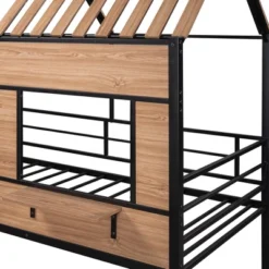 Metal Twin Size Loft Bed With Roof, Windows, Railing And Ladder - ModernLuxe -Kiddo Land Store GUEST c470a178 b670 4dc6 b7f5 d72e5b676ae2