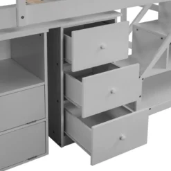 Twin Size Loft Bed With Multifunctional Movable Built-in Desk And Staircase-ModernLuxe -Kiddo Land Store GUEST c514f23f fa9f 41bb b164 ed891f72fafa