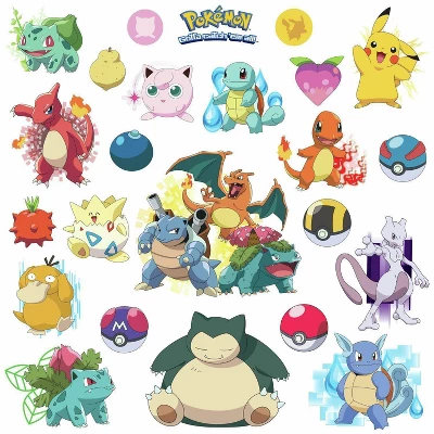 Roommates Pokemon Iconic Peel And Stick Wall Decal 5 Roommates Pokemon Iconic Peel And Stick Wall Decal - Image 3