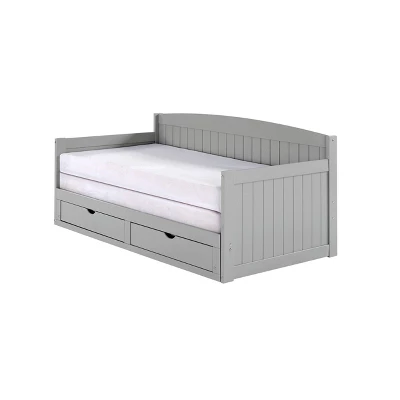 King Harmony Daybed With Conversion Dove Gray - Alaterre Furniture 3 King Harmony Daybed With Conversion Dove Gray - Alaterre Furniture