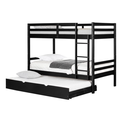 Fakto Bunk Beds With Trundle Matte Black - South Shore 11 Fakto Bunk Beds With Trundle Matte Black - South Shore - Image 9