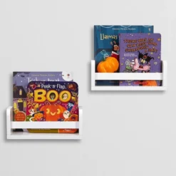 2pk Kids' 10" Floating Wall Mount Bookshelf Set White - RiverRidge Home 22 2pk Kids' 10" Floating Wall Mount Bookshelf Set White - RiverRidge Home -Kiddo Land Store GUEST d62d43a0 7f58 465f b8d5 e8baf84e8b4a