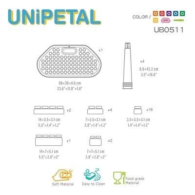 UNiPLAY Indoor/Outdoor Toddler Activity Table Set With 25 Piece Building Blocks 3 UNiPLAY Indoor/Outdoor Toddler Activity Table Set With 25 Piece Building Blocks