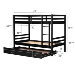 Fakto Bunk Beds With Trundle Matte Black - South Shore 25 Fakto Bunk Beds With Trundle Matte Black - South Shore -Kiddo Land Store GUEST d8dfd05c 0d93 43be a7fc 8c6b9cd46eb0